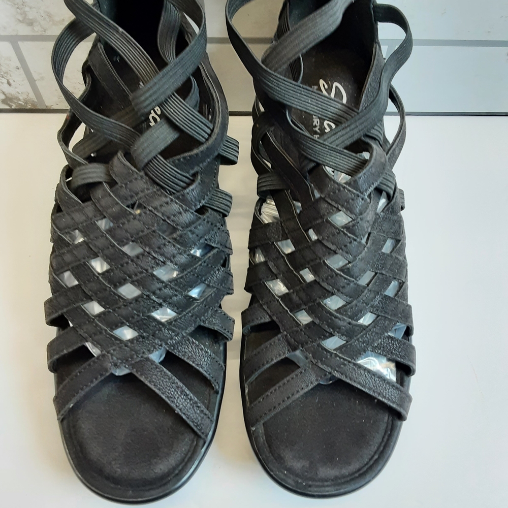 Skechers Black Woven Sandals
